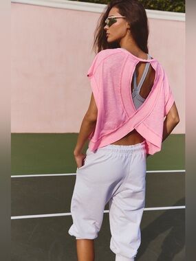 ✨🌸 Authentic Free People Movement My Time Tee 🌸✨ - Trendy color - Pink Lemonade💓